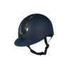 HKM Illusion Reithelm - Dunkelblau / Goldfarben