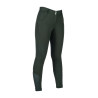 HKM Ari Reithose mittlere Taille Vollbesatz Silikon - Olivgrün
