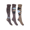 HKM Cardiff Socken 3er-Pack - Braun / Beige