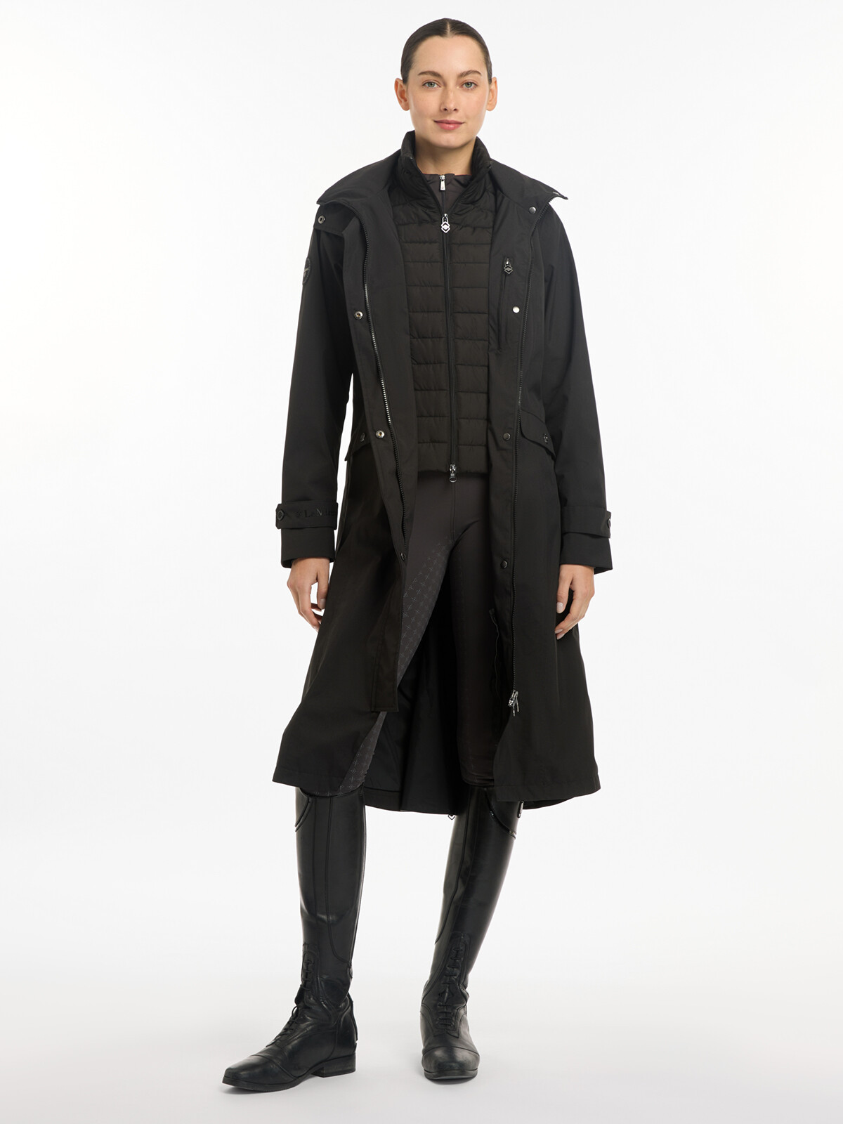 Leichte und wasserdichte Reitjacke LeMieux Amélie Schwarz Leichte und wasserdichte Reitjacke LeMieux Amélie Schwarz