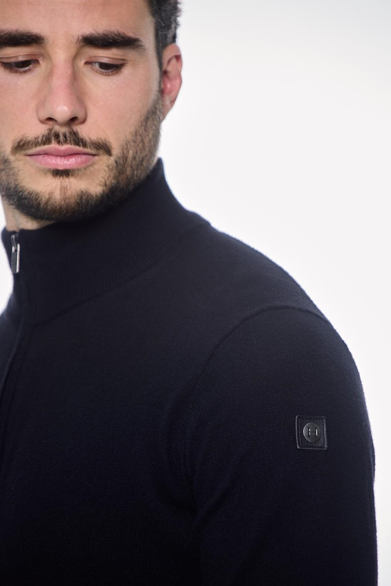 Harcour Pullover Parmo Reithose Grau