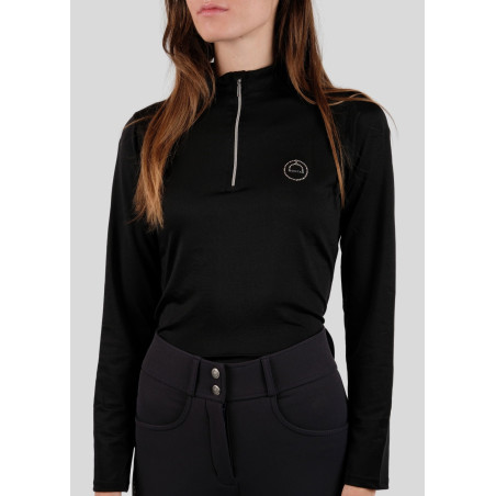 Wettkampf-Poloshirt Montar Everly Crystal Logo Langarm Damen