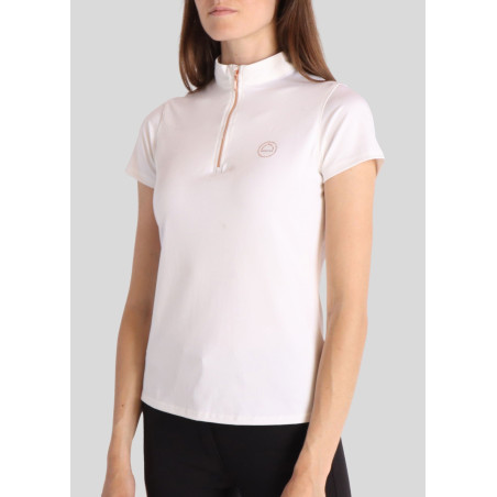 Polo Montar Everly Mon Tech Damen Kurzarm Rose Gold