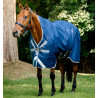 Pferdedecke Horseware High Neck Amigo® Bravo 12 Original 250g 1200D - Marine / Titan Grau / Silber
