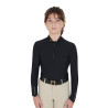 Base Layer Equestro Trainingsshirt mit langen Ärmeln für Mädchen - Schwarz