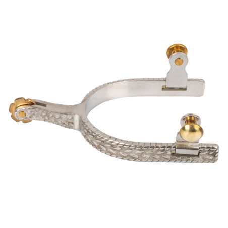 Lakota-Sporen mit Verzierungen aus Edelstahl