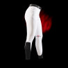 Damen-Slim-Fit-Reithose Equestro Ridertechnology Full Grip - Weiß