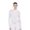 Damen-Slim-Fit-Turnierpolo mit Mesh-Einsätzen Equestro - Weiß