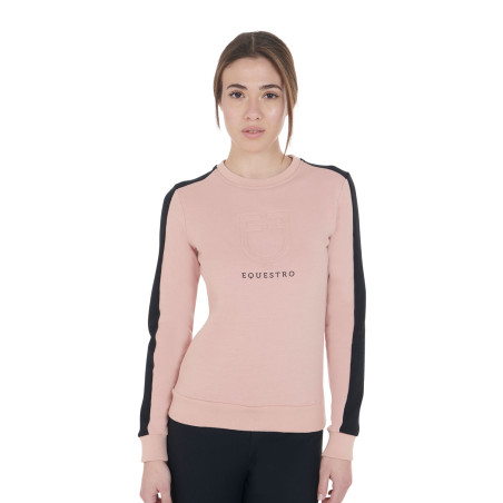 Damen-Rundhals-Sweatshirt mit aufgedrucktem Equestro-Logo