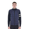 Herrenjacke Equestro aus Nylon und Strick mit Reißverschluss - Marineblazer