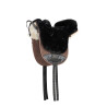 Horze Lammfell Reitpad - Schwarz