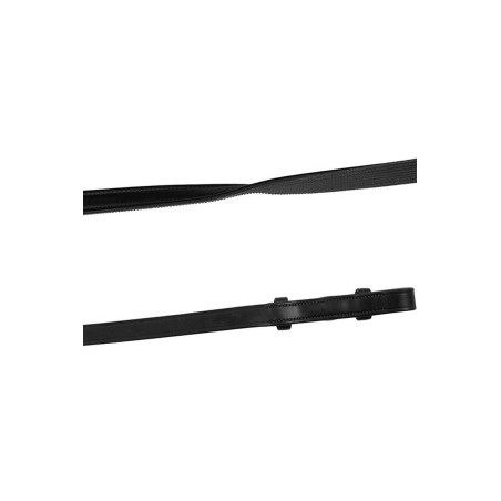 Zügel Montar Leder/Gummi französischer Haken gegerbtes Leder