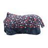 Highneck-Decke HKM Norwich 600D 300g - Marineblau mit Sternmuster