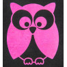 Aufbügler Eule HKM - Neon-Himbeere