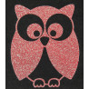 Aufbügler Eule HKM - Rot Flex Moda Glitter