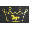 Bügelmotiv Krone und Pferd HKM - Oder Flex Moda Glitter
