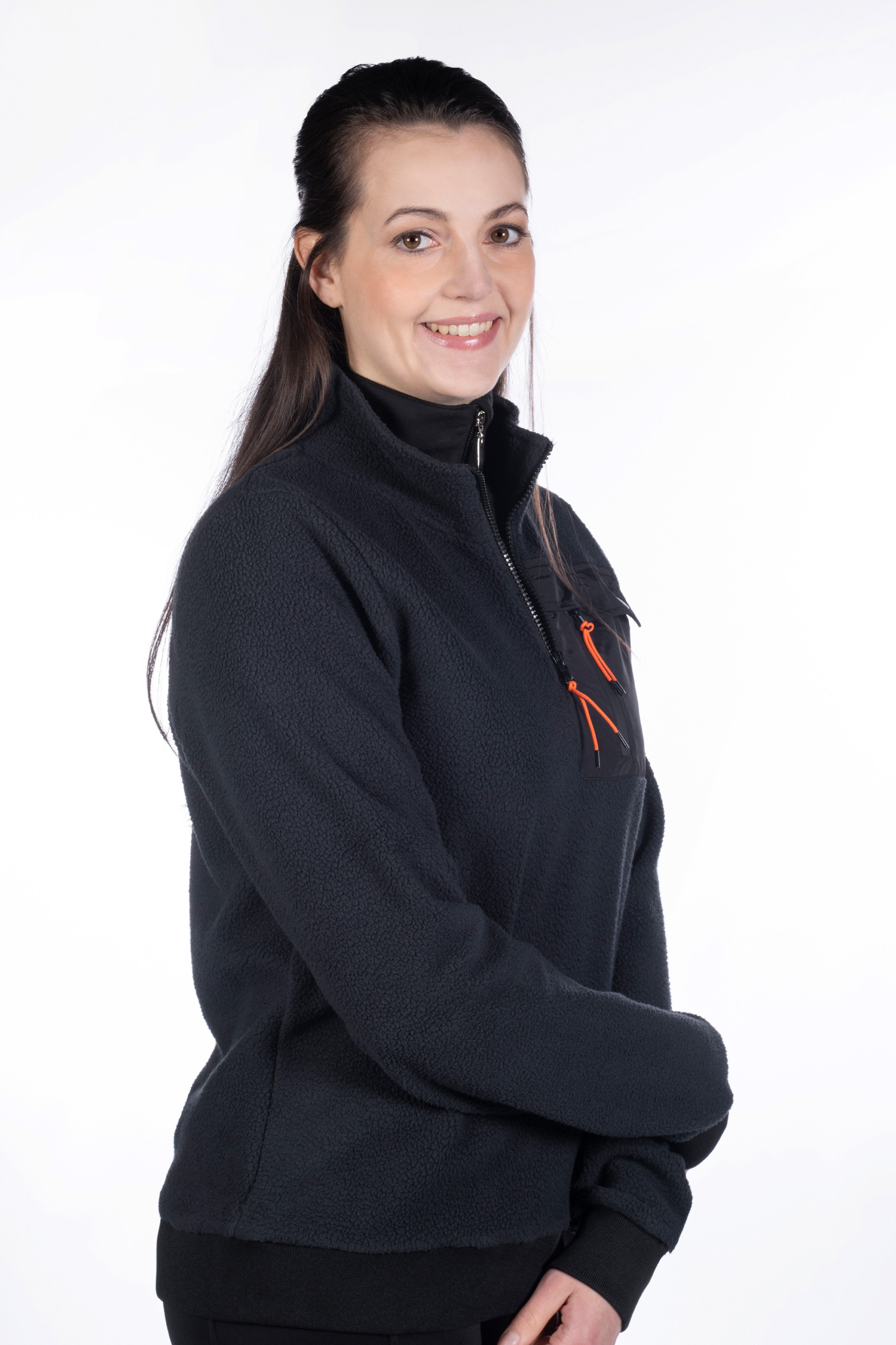 Pullover Teddyfleece Unisex HKM Schwarz