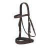 Flaches Hunter-Zaumzeug LeMieux mit Schnürzügeln - Havanna / Silber