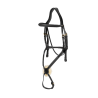 Trense mit geflochtenem Kombinationsnasenriemen D Collection Dy'on - Schwarz