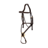 Trense mit geflochtenem Kombinationsnasenriemen D Collection Dy'on - Braun