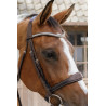 Anatomisches Reithalfter ohne Kehlriemen Kollektion US Jumping Dy'on - Braun