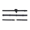 Gummizügel 1/2" mit 7 Stoppern und geflochtener Verarbeitung D Collection Dy'on - Schwarz
