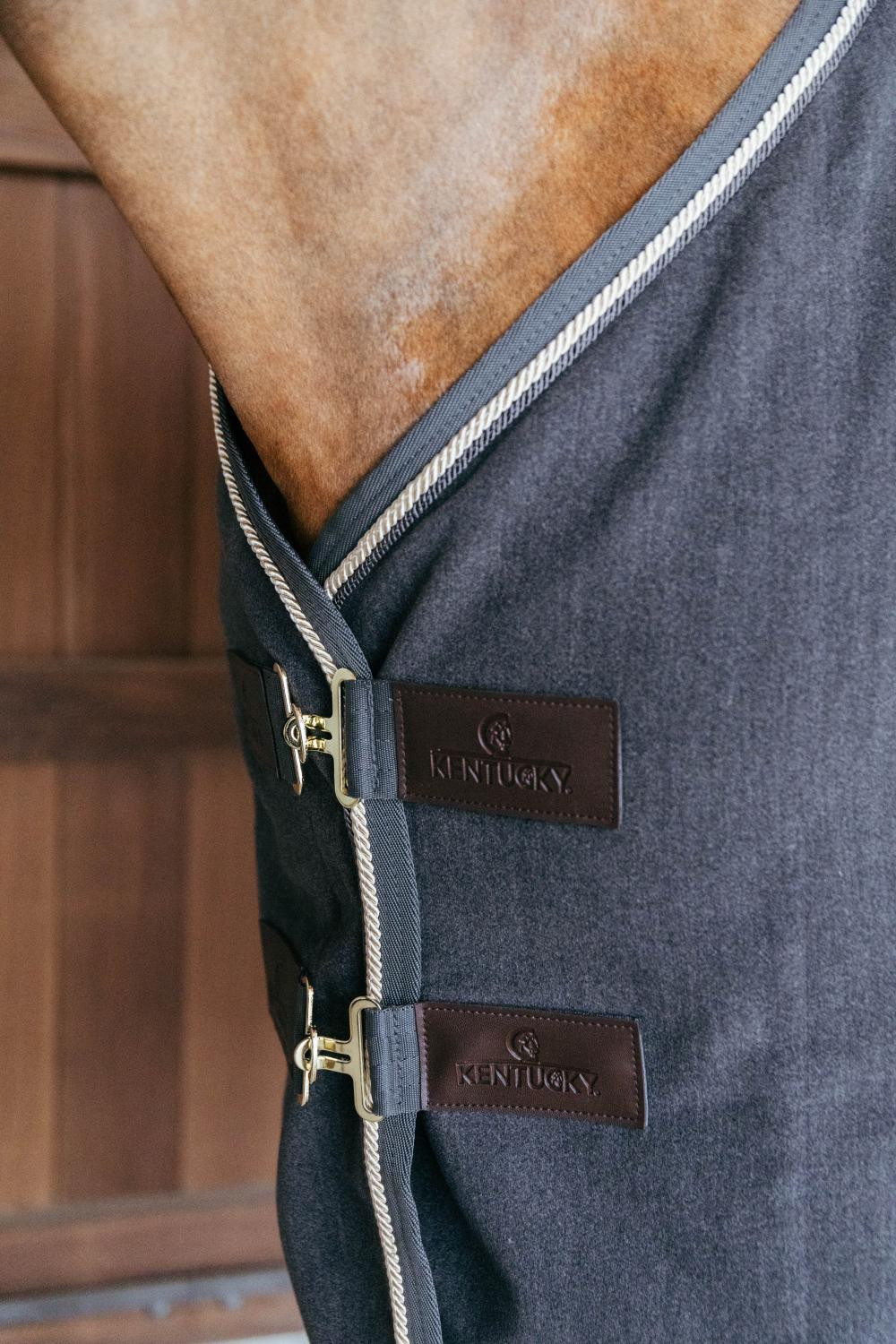 Trocknende Decke aus veganer Wolle Kentucky Grau