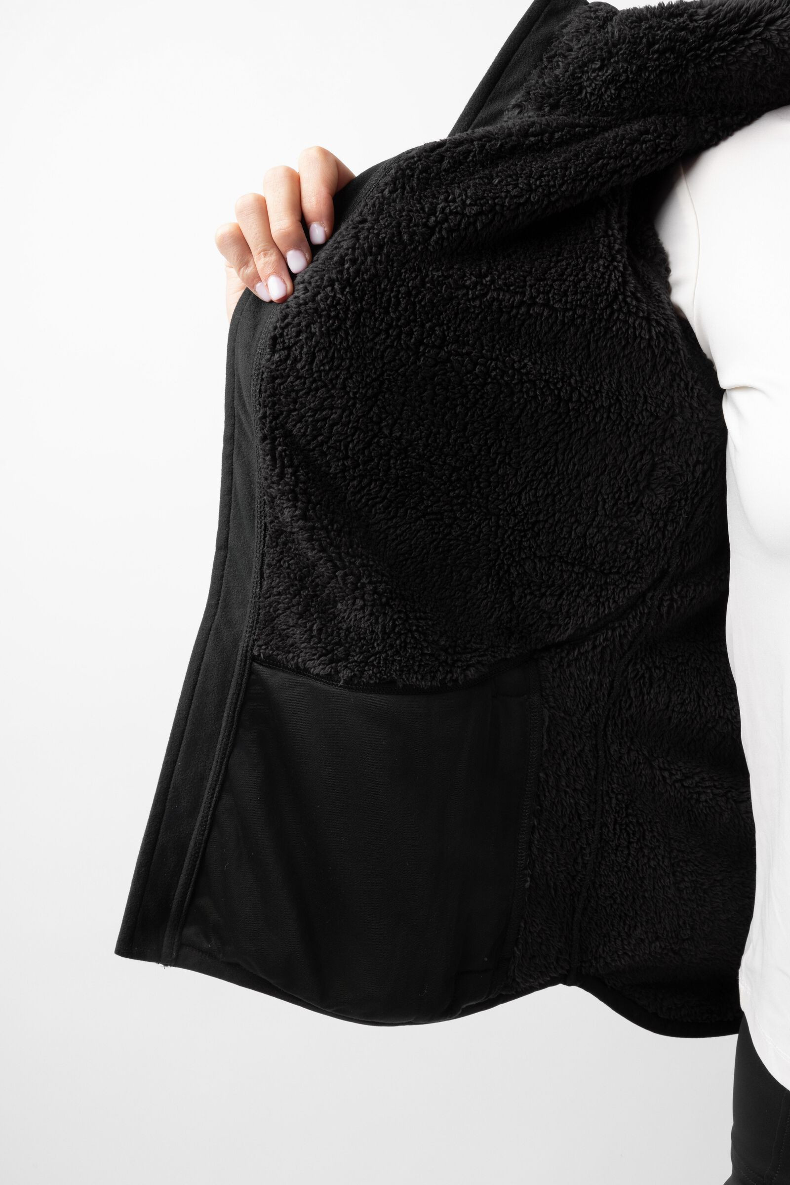 Teddybär-Fleecejacke Merida Horze Damen Schwarz