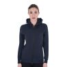 Damen-Kapuzenpullover Equestro mit Reißverschluss - Marineblazer