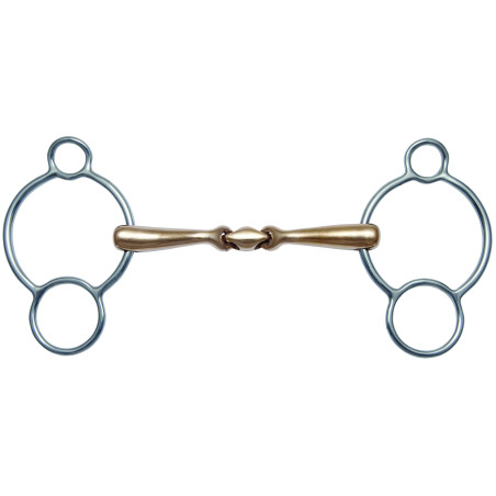 Gebiss Stübben 2980 Contact Schnell 3-Ring-Trense Mundstück 16 mm