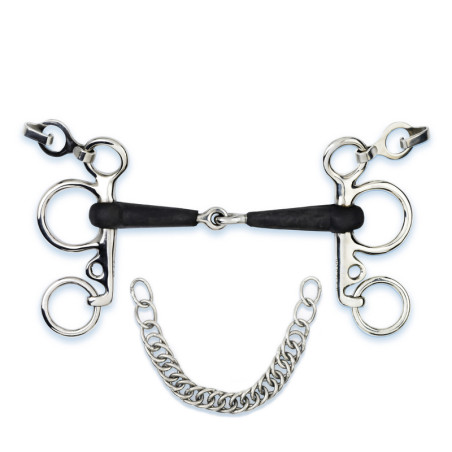 Pelham-Gebiss Stübben 2242 gummiert Schenkel 16 mm