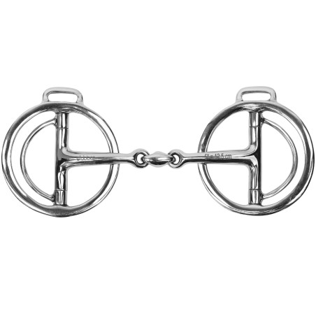 Stübben-Gebiss 2458 Danish Guard mit weichem Kupfer, doppelt gebrochen, 14 mm Stärke