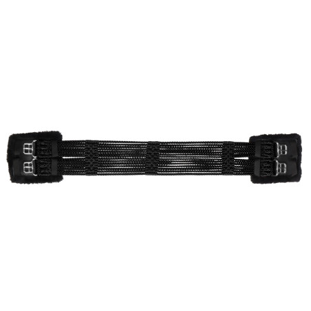 Stübben-Sattelgurt aus Kord mit gepolsterten Pads und Edelstahlschnallen