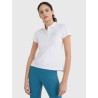 Polo Tommy Hilfiger Equestrian con pedrería de manga corta para mujer - Weiß