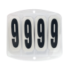 Startnummern für quadratische Waldhausen-Sattelpads mit Klettverschluss - Weiß