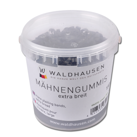 Extra breite Waldhausen-Gummibänder im Eimer