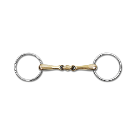 Waldhausen Cupris Zweiringgebiss mit Doppeltgebrochener Mundstück