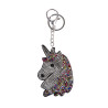 Schlüsselanhänger Waldhausen Einhorn - Silber / mehrfarbig
