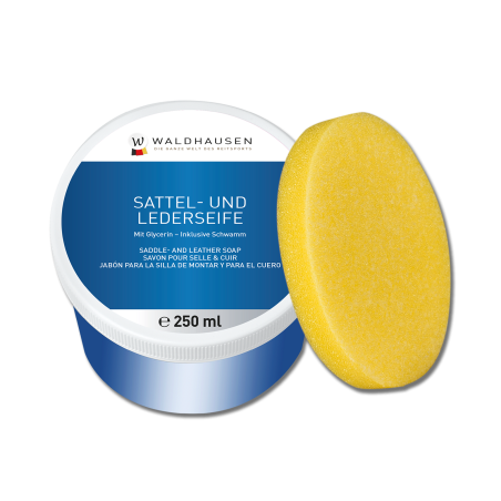 Festes Sattelseifenstück Waldhausen Leder 250 ml