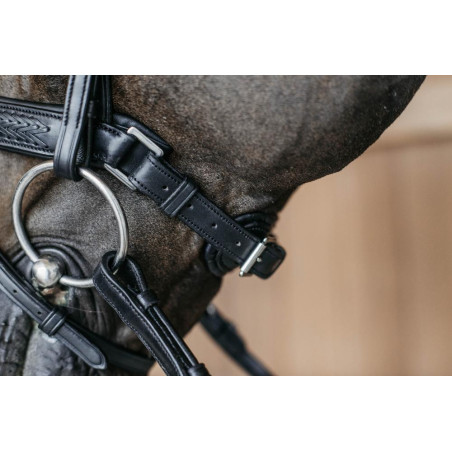 Geflochtenes Kombiniertes Reithalfter mit Pull Pack Dy'on New English Collection