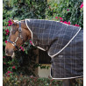 Stallhalsdecke Horseware Rhino 200 g - Schwarz / weiß-graue Karos