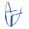 Großer Y-Riemen Finn-Tack synthetisch mit Paspel - Blau / blau / weiß