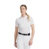 Damen Kurzarm-Polo Aeromesh Horse Pilot - Weiß