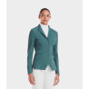 Turnierjacke Aeromade Horse Pilot Damen - Balsamgrünes Logo silberfarben
