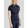 Wettkampf-Poloshirt Montar Everly Crystal Logo Curve Damen - Marine