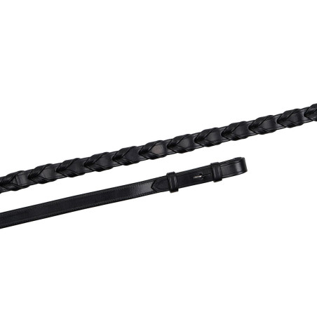 Geflochtene Lederzügel Montar französischer Verschluss