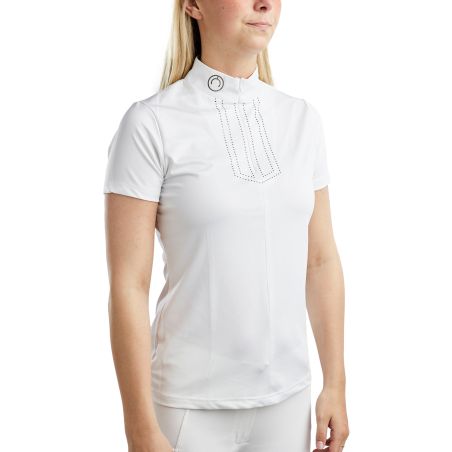 Wettkampf-Poloshirt Montar MoViolet Crystal Gun Metal Damen