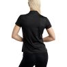Kurzarm-T-Shirt Montar MoBlair mit dunkelgrauem Kristall Damen - Schwarz
