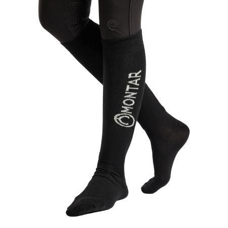 Montar schwarze Socken mit Logo