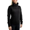 Sweatshirt Montar MoNaja mit hohem Kragen Kristalle Gun Metal Damen - Schwarz